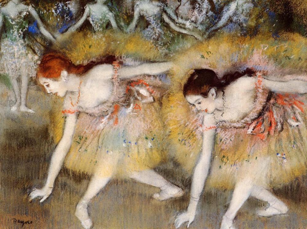 dancers-bending-down-also-known-as-the-ballerinas-1885-private-collection-pastel